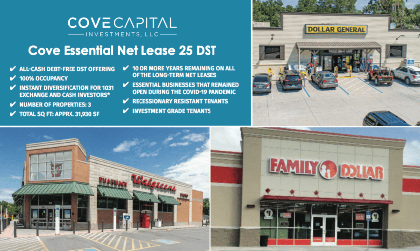 Marketing image use for Cove Essential Net Lease 25 DST