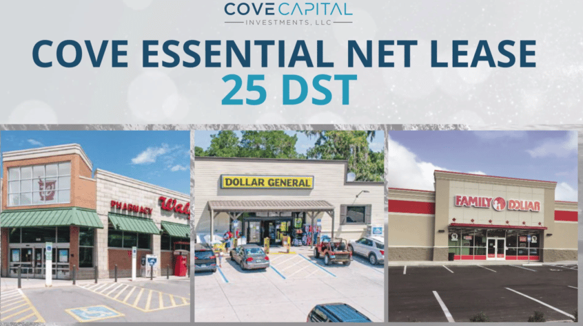 Image used for Cove Essential Net Lease 25 DST and multiple business fronts