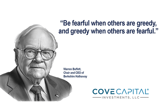 Image of Warren Buffett quote 'Be fearful when others are greedy...'