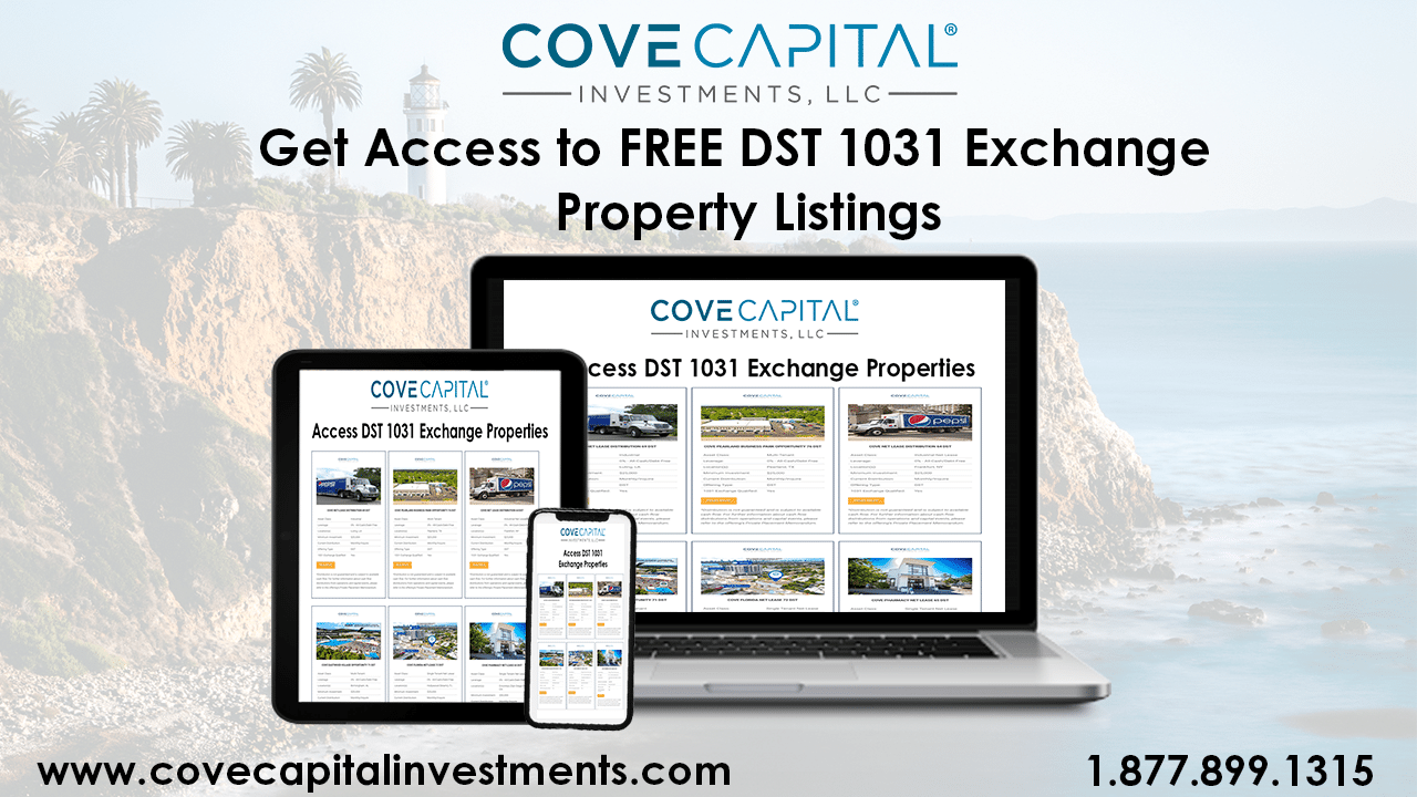 Image of Cove Capital Access to FREE DST 1031 Exchange Listings on mobile devices